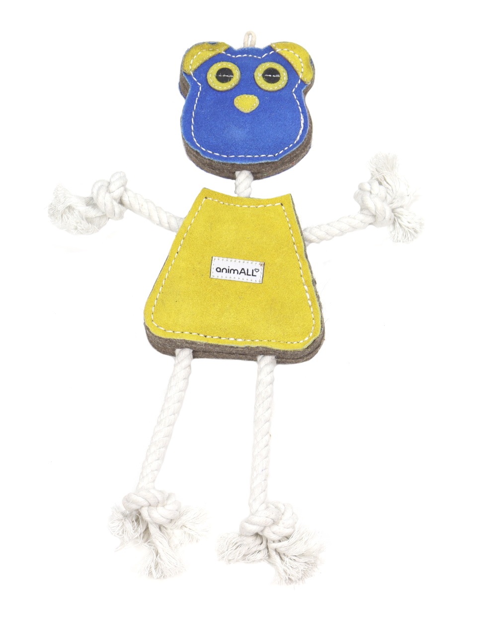 animALL Hračka Medvěd velký kůže podložená plstí 35x22 cm