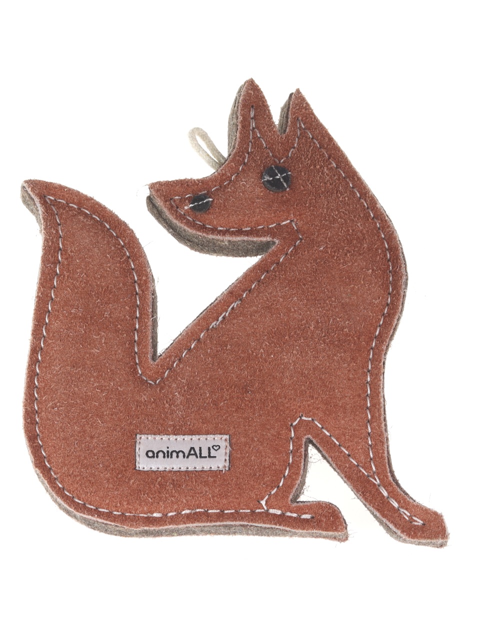 animALL Hračka Liška natural kůže podložená plstí 20x15 cm