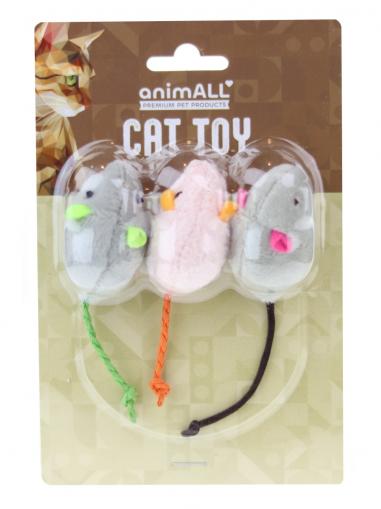 animALL Hračka Cat Myška s catnipem 3 ks