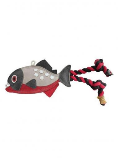 animALL Hračka Piraňa+lano 20 cm